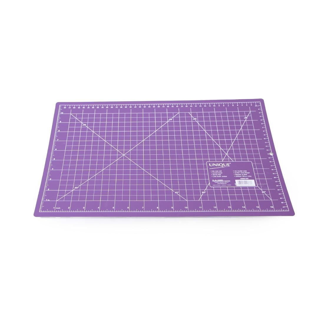 UNIQUE Double-Sided Self-Healing Cutting Mat 23 × 30 cm (11.8 in) Green, Purple