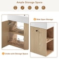 thumbnail image 4 of 21.6" Modern Floating Bathroom Vanity with Ceramic Basin - Perfect for Small Bathrooms, Right side storage, 4 of 14