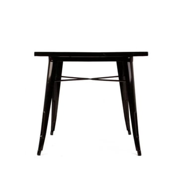 Heavenly Collection Table à Manger en Métal Massif, Finition Noire, Table de Salle à Manger Intérieure/Extérieure pour Cuisine, Salle à Manger, Patio et Balcon