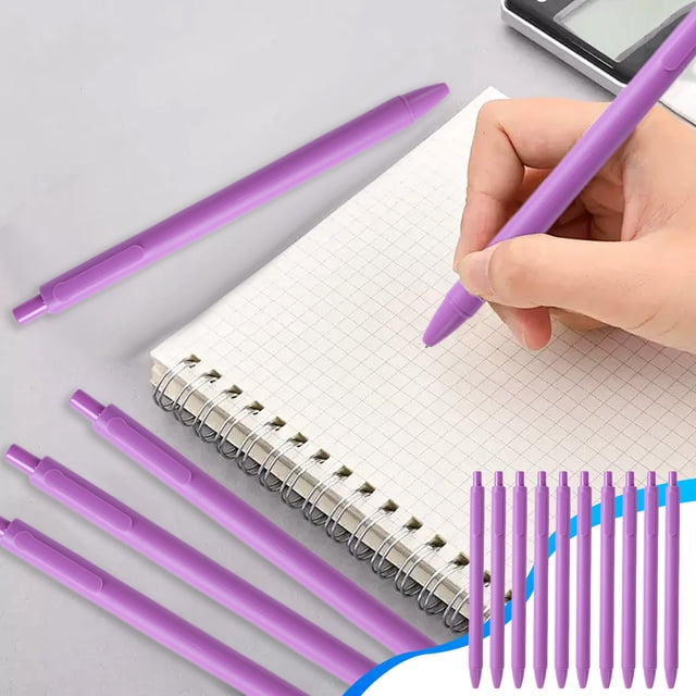 Wuztai 10 Pack Gel Pens, Large Capacity Fast Drying Smooth Writing Gel Ink Pens, Basic Blackness Gel Pen Set for Note Taking Journaling