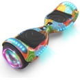 thumbnail image 1 of Hoverboard for Teens&Adults (hoverstar 2.0 System), Chrome Color & Design Color Hooverboard Bluetooth Speaker Huverboard with LED Light Flashing Wheels Self Balancing Electric Scooter by Certificated, 1 of 7