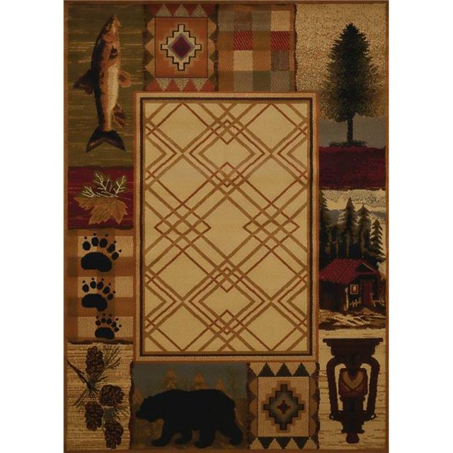 7 ft. 10 in. x 10 ft. 6 in. Affinity Mountain Lake Oversize Rug, Natural