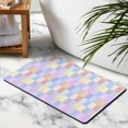 thumbnail image 3 of Checkered Bathroom Runner Rug - 20x32 in, Non-Slip, Water-Absorbent Long Bath Mat, Soft Microfiber, Machine Washable., 3 of 5