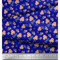 thumbnail image 2 of Soimoi polyester Crepe Fabric Leaves & Flower Floral Print Sewing Fabric Yard 52 Inch Wide, 2 of 3