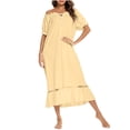 thumbnail image 2 of Timegard Longues Robes de Nuit pour Femmes Manches Courtes Col Rond Vêtements de Nuit Décontractés Amples Confortables Robe de Maison, 2 of 4
