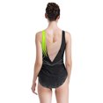 thumbnail image 2 of RUNQHUI Dames Strass Justaucorps de Gymnastique Rythmique Sans Manches Ballet Justaucorps Patinage Artistique Jaune Fluorescent S, 2 of 7