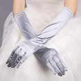 thumbnail image 1 of RXIRUCGD Long Satin Gloves Opera Gloves for Wedding Prom, 1 of 2