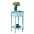 thumbnail image 3 of Table d'Appoint de Style Campagnard Français Khloe Deluxe à un Tiroir avec Tablette en Bois Bleu, 3 of 8