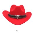 thumbnail image 3 of Decodeary Western Outback Cowboy Hat Channel Inner Cowboy Classic Hat Large Brim Provides red 1Set, 3 of 6