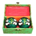 thumbnail image 2 of 2 Pieces Massage Balls with Storage Box Relieve Stiffness Gift Baoding Balls for Panda Green, 2 of 9