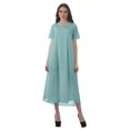 thumbnail image 1 of Moomaya Robes d'Été Imprimées pour Femmes à Manches Courtes en Coton Flex Robe de Soirée, 1 of 5