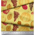 thumbnail image 3 of Soimoi Poly Georgette Tissu Champignon, Raisins & Tissu Imprimé Frais 1 Yard 42 Inch Wide, 3 of 3