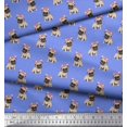 thumbnail image 2 of Soimoi Poly Georgette Fabric Pug Dog Printed Fabric 1 Yard 42 Inch Wide, 2 of 3