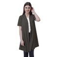 thumbnail image 1 of Moomaya Womens Half Sleeve Shrug Open Front Long Cardigan Lightweight Summer Fit, 1 of 7