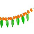 thumbnail image 2 of Traditional Marigold Fluffy Flowers Garlands Toran for Door Hanging Home Decoration for Main Door - Ideal for Traditional, Inauguration Parties, Festivals, Diwali(Pattern 01), 2 of 3