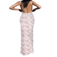 thumbnail image 3 of Robe Longue Maxi Sans Manches à Bretelles Spaghetti Découpée à Imprimé Floral pour Femmes, 3 of 7
