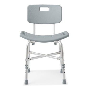 Chaise de douche bariatrique Medline avec dossier.