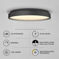 thumbnail image 3 of Artika Celestia Modern Flush Mount Ceiling Light Fixture, Matte Black, 3 of 4