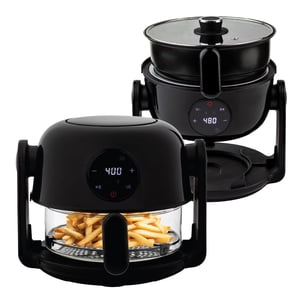 Aria Air Fryer, Non-Stick Ceramic Build, Dishwasher Safe Ceramic Non Toxic Large Sized Airfryer Basket, Touchscreen Display & Auto Shutoff, BPA & Tef