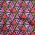 thumbnail image 1 of oneOone Georgette Viscose Orange Fabric Geometric Tropical Texture Craft Projects Decor Fabric Printed By The Yard 42 Inch Wide, 1 of 4