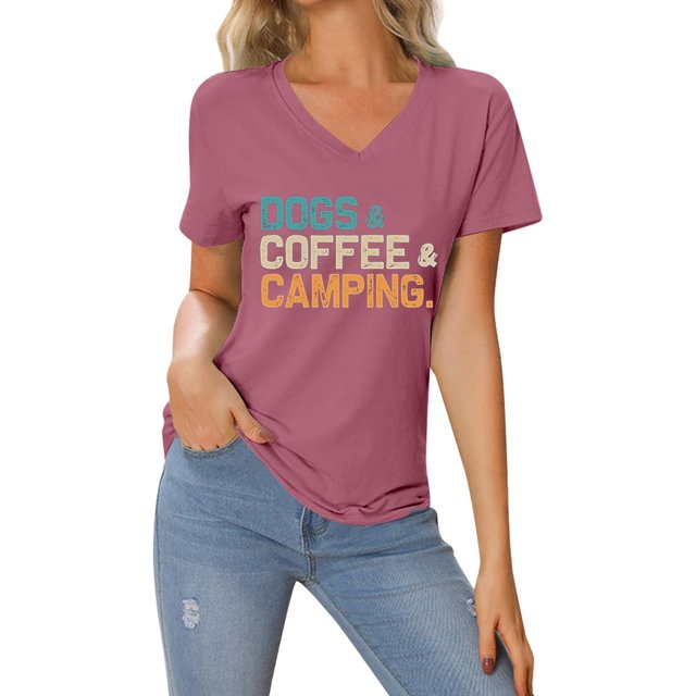 TSADFHJI Hauts pour Femmes Manches Longues T-Shirt Décontracté Imprimé Cœur de la Saint-Valentin Col Rond Manches Courtes TTTG