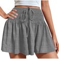 thumbnail image 1 of Summer Clearance 2025! Womens Plus Size Pants,Women's Summer Fashion Solid Color Drawstring Shorts, 1 of 5