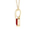 thumbnail image 2 of Angara Natural Ruby Necklace - Heart-Shaped Ruby Ribbon Pendant with Diamond in 14K Yellow Gold for Women, 2 of 10