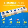 thumbnail image 3 of MEDca 7-Day Extra Large Plastic Pill Organizer, Weekly Pill Planner, Frosted, 3 of 9