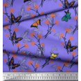 thumbnail image 3 of Soimoi Purple Poly Georgette Fabric Flower & Butterfly Fabric Prints by Yard 42 Inch Wide, 3 of 5