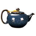 thumbnail image 3 of GROWTH TANK Ceramic Teapot Chinese s Ceramic Kettle for Household Kitchen Tea House blue side handle, 3 of 9