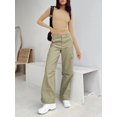 thumbnail image 4 of ORUYROP T-Shirts à Manches Longues pour Femmes Mode Automne 2023 Crop Tops Basiques Ajustés Y2K, 4 of 5