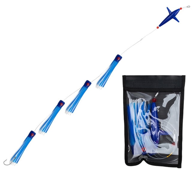 Bait Trolling Lure Bait Rig Lure 1set Metal plastic 210g Stronger Winding More Dynamic Posture Marlin Sailfish