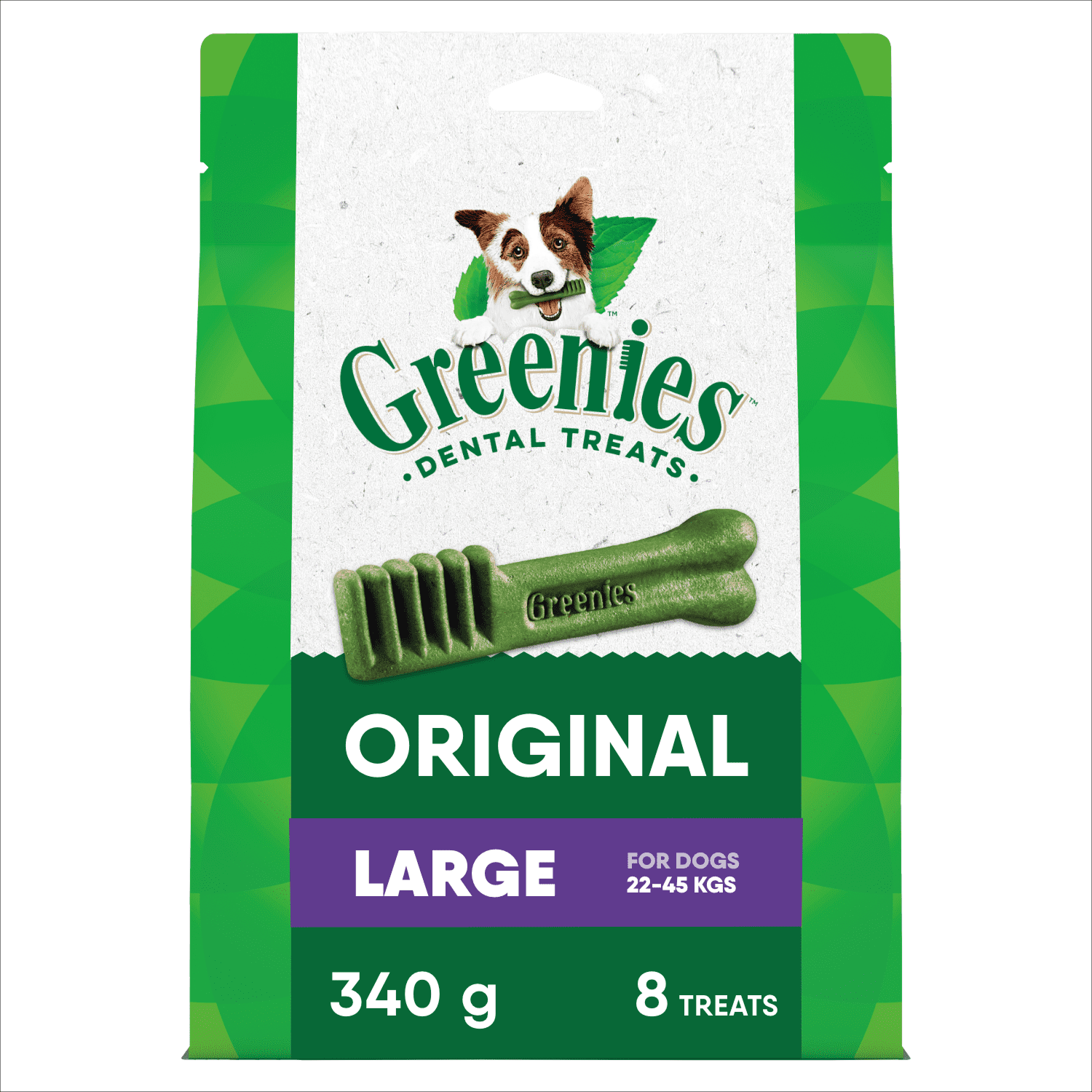 Gâteries dentaires naturelles pour chiens adultes GREENIES Original GRAND format
