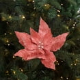 thumbnail image 1 of indoor christmas tree 1Pcs Christmas Tree Decoration Simulation Flower - Cloth Material Simulation Flower - Wedding/Party/Hall Scene Decoration - Holiday Gift outside christmas decorations, 1 of 6