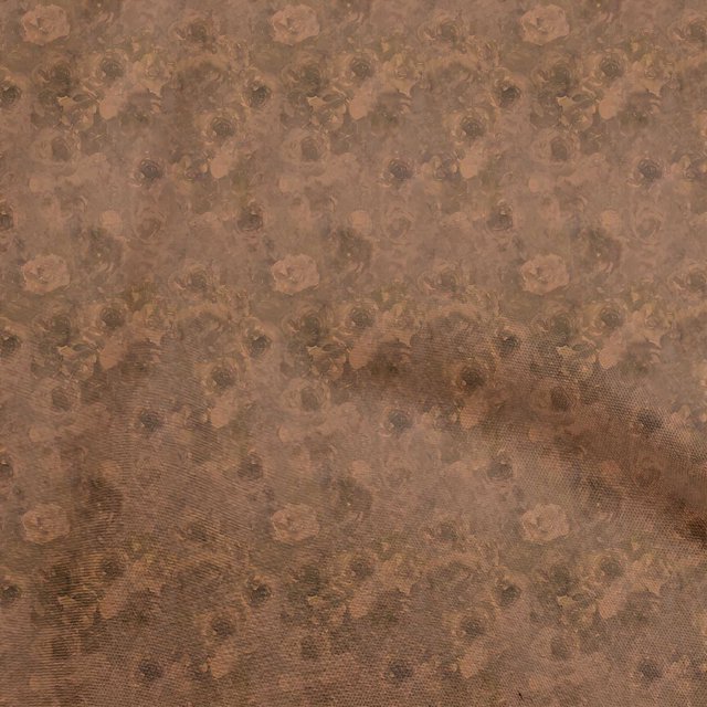 oneOone Viscose Chiffon Rust Brown Fabric Abstract Floral Craft Projects Decor Fabric Printed By The Yard 42 Inch Wide-1ra