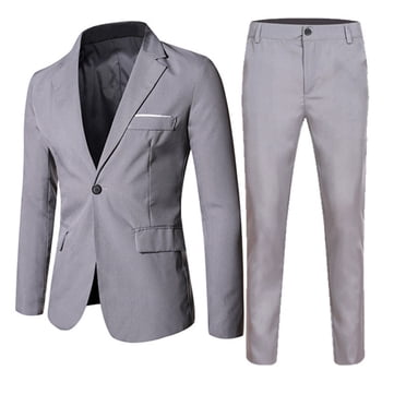 HBFAGFB Complets pour Garçons Enfants Printemps Automne Tendance Vestes de Complet à Manches Longues Pantalons Coupe Ajustée Gris Taille TTTG