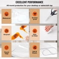 thumbnail image 4 of KFFKFF Clear Plastic Tablecloth, PVC Table Shield, 42"x84"x0.06",1.5mm Transparent Rectangle Desk Overlay, Resistant to Water and Oil, Ideal for Dining Tables, Coffee Tables, Kitchen Counters., 4 of 9