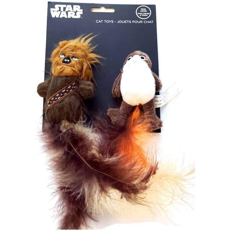 Silver Paw Star Wars Jouets pour Chat Porg et Chewbacca