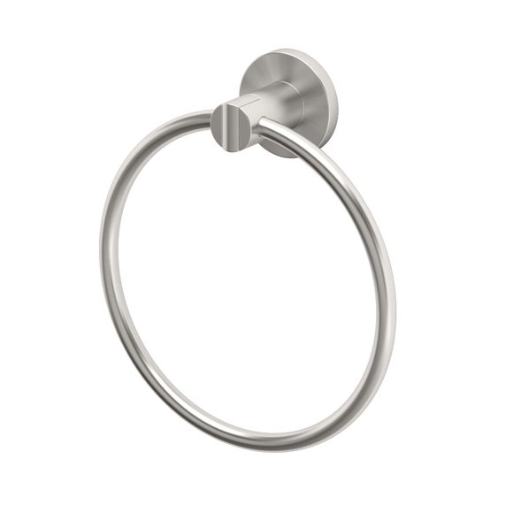 Gatco Anneau à Serviette en Laiton à Canaux 4692, Nickel Satiné