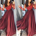 thumbnail image 1 of Femmes Soirée Bal Bal Cocktail Formel Demoiselle d'Honneur Longue Robe Rouge Taille S, 1 of 3