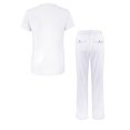 thumbnail image 2 of Adar Scrub Set for Women - Curved V-Neck Scrub Top & Tapered Drawstring Scrub Pants, 2 of 7