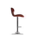 thumbnail image 3 of CorLiving Remi Modern Faux Leather Square Tufted Adjustable Swivel Indoor Bar Stools, Red (Set of 2), 3 of 7