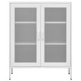 thumbnail image 3 of vidaXL Armoire de Rangement Blanche 80x35x101,5 cm Acier, 3 of 5