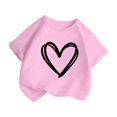 thumbnail image 3 of WEAIXIMIUNG T-Shirt de Pâques Filles Enfant Filles Mignon Graphique Col Rond Manches Courtes Tee Été Décontracté T-Shirt 130, 3 of 6