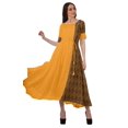 thumbnail image 2 of Moomaya Robe Midi en Viscose à Imprimé Style Santoon, Encolure Dégagée, Décontractée, pour Femmes, 2 of 5