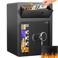 thumbnail image 1 of 2.0 cu ft Large Drop Safe Box for Business, Anti-Theft Money Drop Box with Lock and Slot, Digital Keypad and Spare Keys, Heavy-duty Cash Depository Safe for Home Office Retail Store Business, 1 of 6