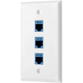 thumbnail image 3 of 2Pack 3-Port Ethernet Wall Plate, RJ45 Wall Plate with RJ45 Inline Coupler Insert,Cat6 Wall Plate, 3 of 7