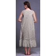 thumbnail image 3 of Bimba Gris Pâle9 Tribal Abstrait & Chapeau Imprimé Chemises de Nuit en Coton pour Femmes Robe Sans Manches Tenue de Nuit Robe Maxi X-Small, 3 of 6