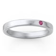 thumbnail image 3 of Stackable Birthstone Ring with Engraving - Ruby (July), 3 of 7