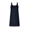 thumbnail image 3 of QIPOPIQ Robe Camis Sans Manches à Col Rond pour Femme Été Nouvelle Couleur Unie Ample et Confortable Robe Décontractée à Bretelles avec Bretelles Suspendues Robe à Col Rond Liquidation, 3 of 5